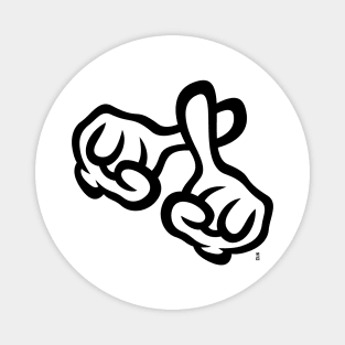 Crossed Fingers (Cross / Bible / Religion / 1C) Magnet